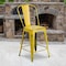 Flash Furniture Distressed Yellow Metal Stool, Seat Height Range: 24" ET-3534-24-YL-GG - alternate 1